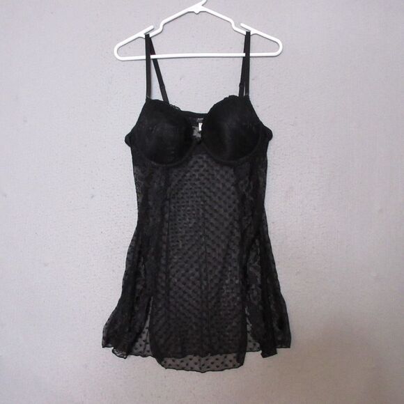 Vintage Rampage Cami‎  Plus 1X Black Y2K Fairy Lace Coquette Whimsigoth - Picture 1 of 12